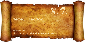 Mezei Teodor névjegykártya